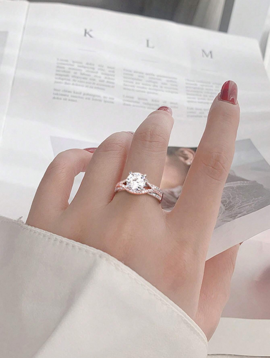 Luksus Moissanit Ring | Tofarvet Luksus