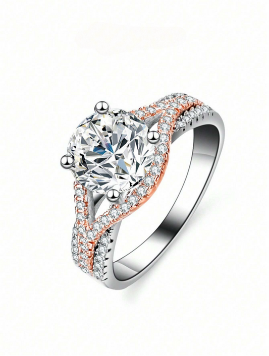 Luksus Moissanit Ring | Tofarvet Luksus