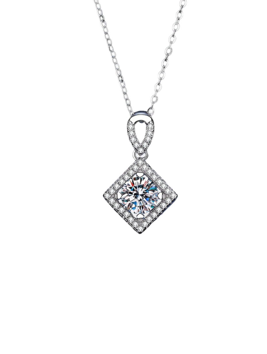 Moissanite Necklace | Sterling Silver