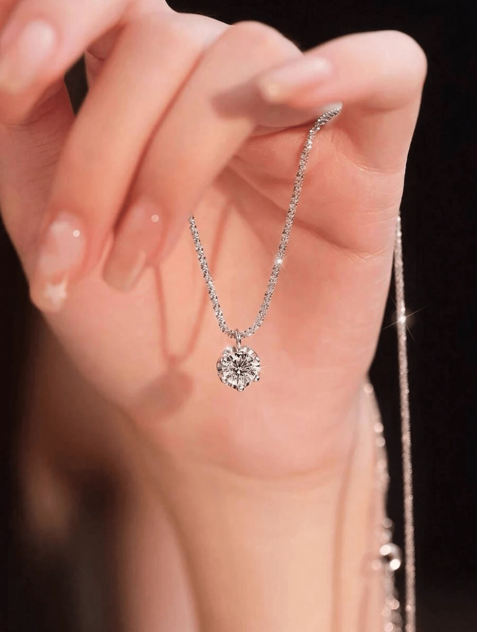 Sparkle Moissanite Løftehalskæde | Tidløs Luksus til Hende