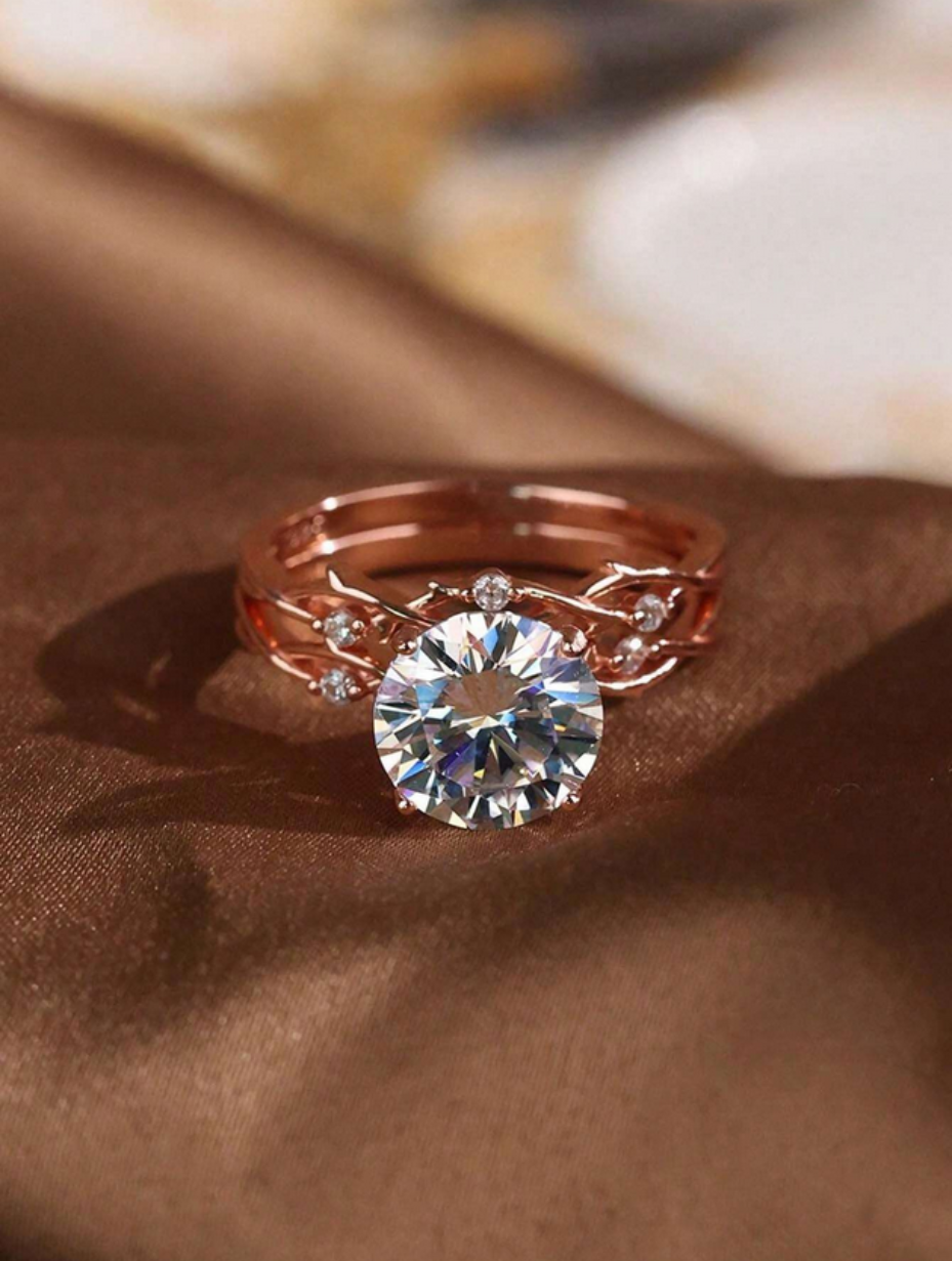Elegant Moissanite Branch Ring | Luxurious Design