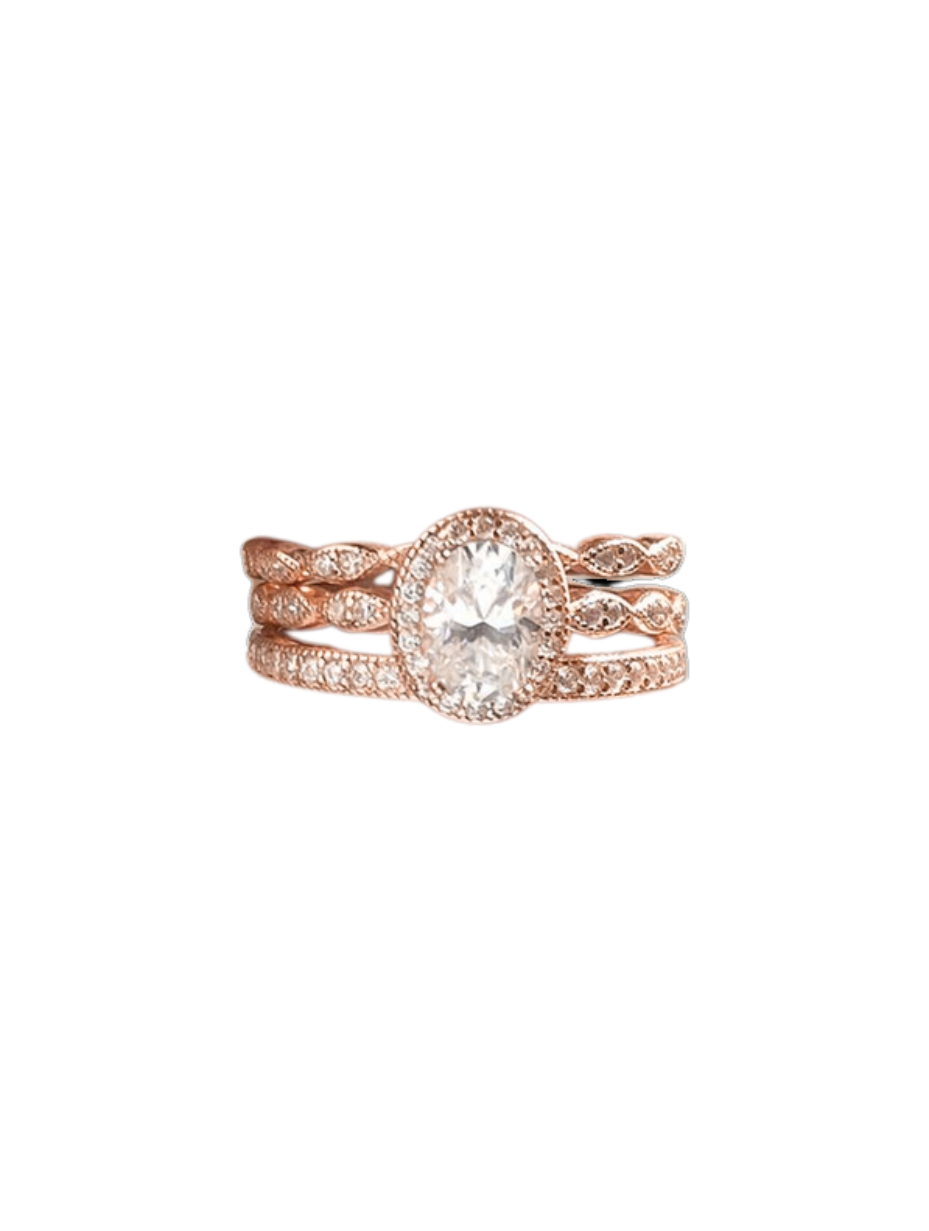 3-Piece Moissanite Stacking Rings | 925 Sterling Silver