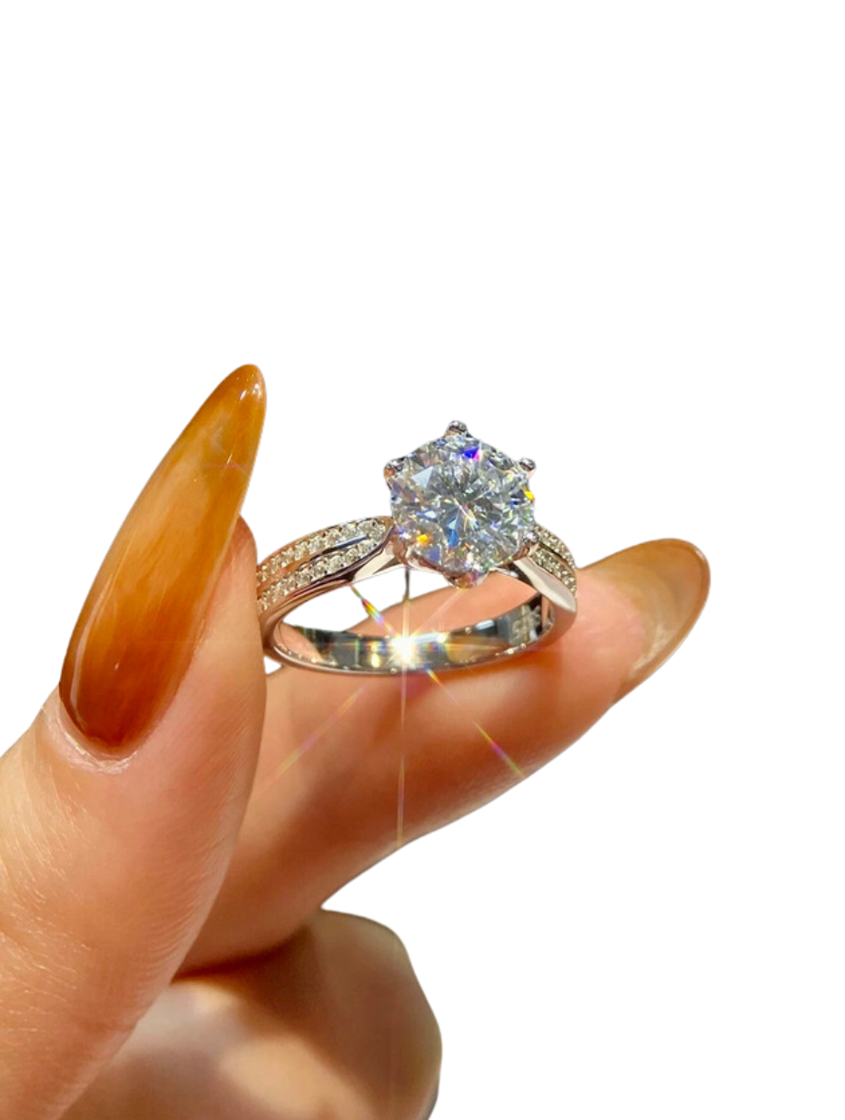 Starlight Queen 6-Claw Ring | 925 Sterling Silver