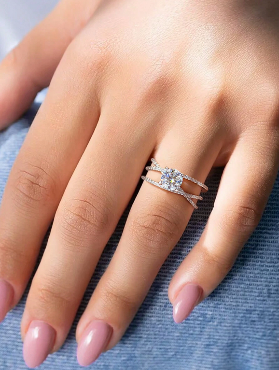 Galaxy Ring med Moissanite | 925 Sterlingsølv