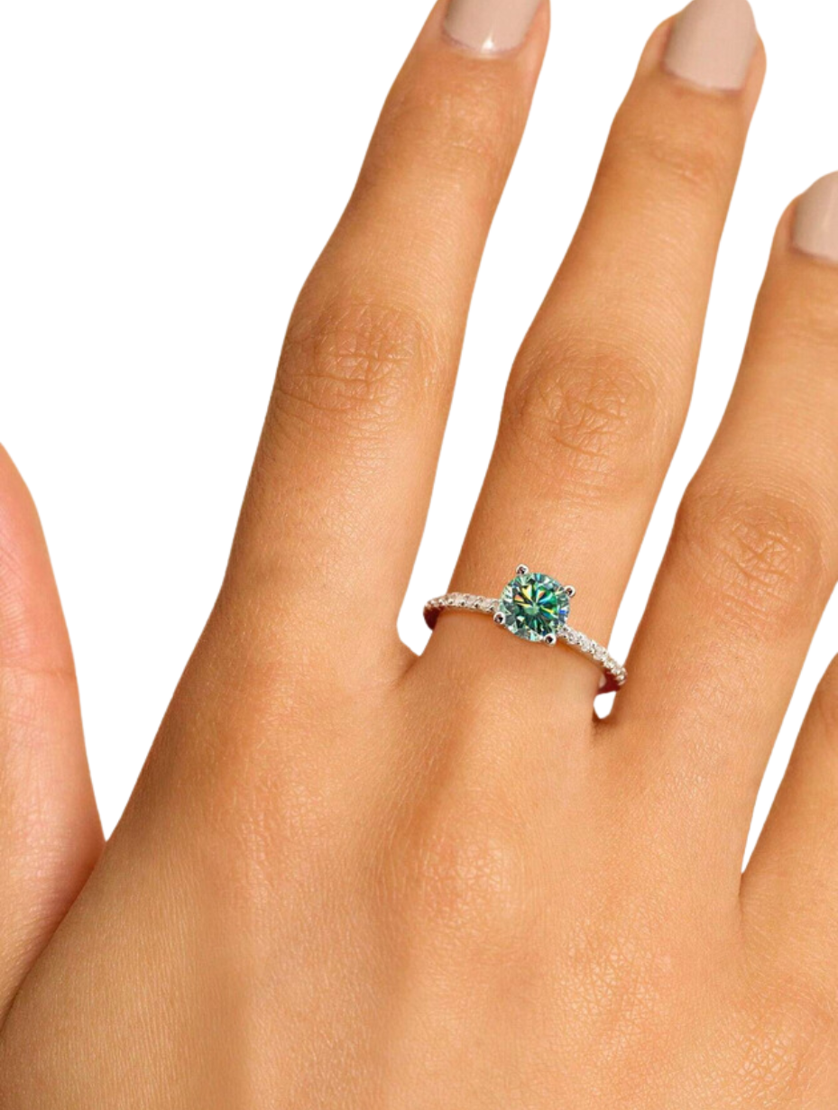 Brilliant Moissanite Ring | S925 Sterling Silver