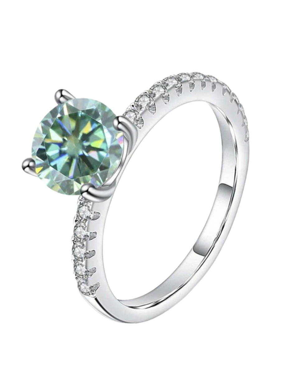 Brilliant Moissanite Ring | S925 Sterling Silver
