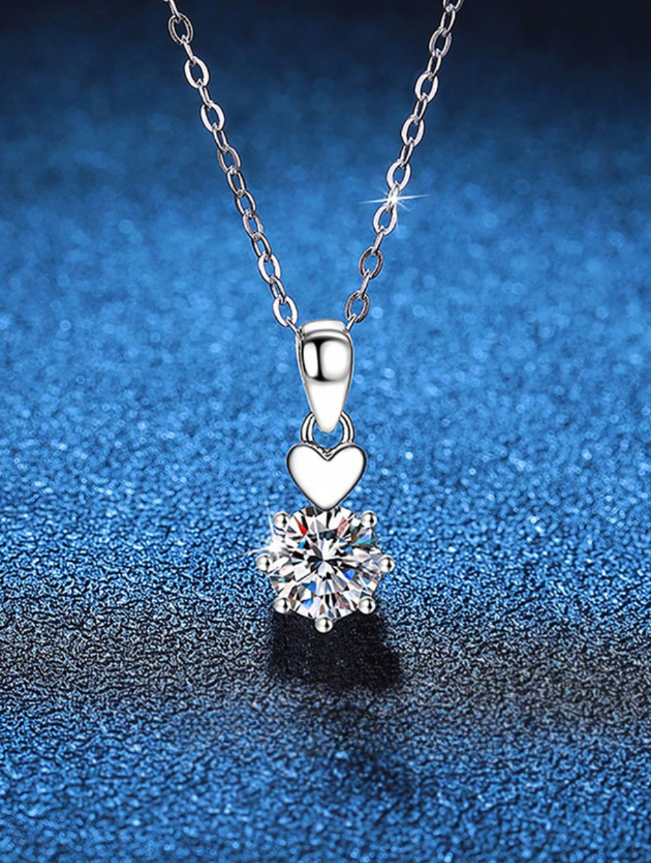 Luxurious Moissanite Pendant Necklace | Timeless Design