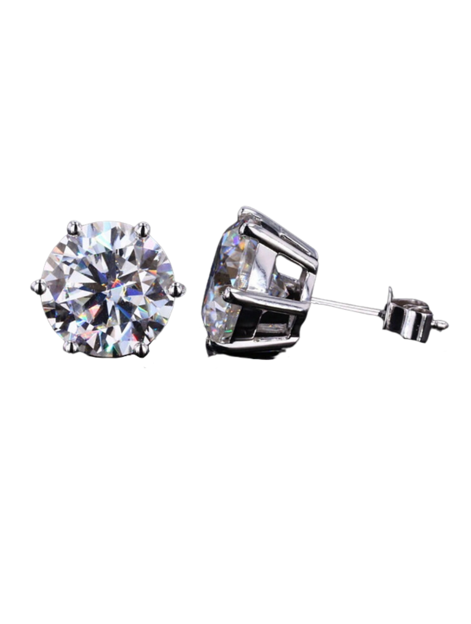 Sparkling Moissanite Stud Earrings | S925 Sterling Silver