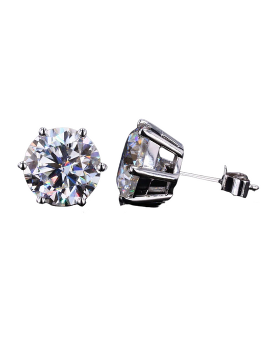 Sparkling Moissanite Stud Earrings | S925 Sterling Silver