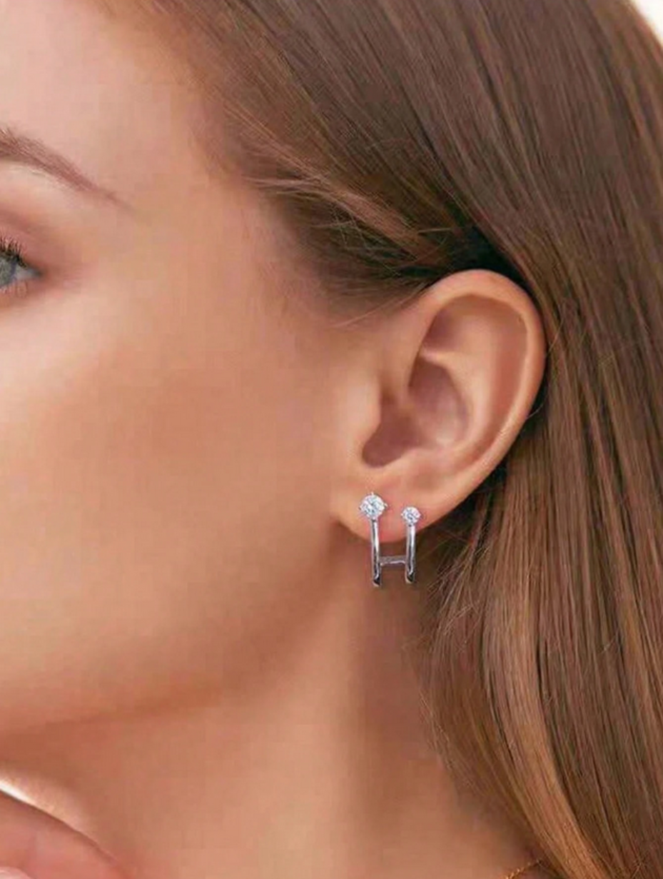 Moissanite Stud Earrings | S925 Sterling Silver
