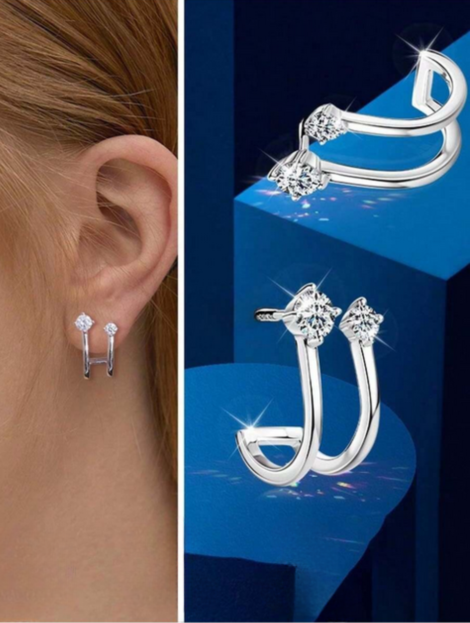 Moissanite Stud Earrings | S925 Sterling Silver