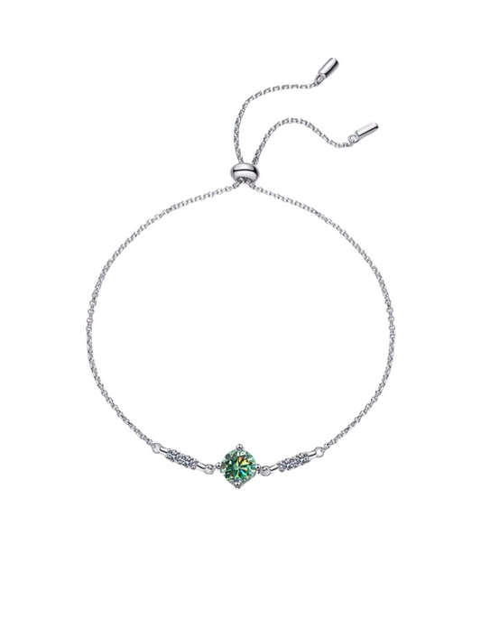 Emerald Elegance Moissanite Bracelet | Versatile S925 Sterling Silver