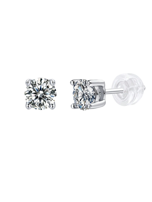 Moissanite Stud Earrings | S925 Sterling Silver