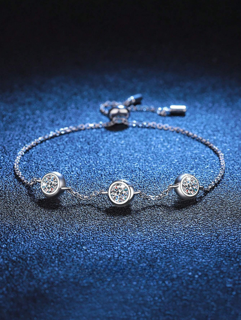 Elegant Moissanite Bracelet | S925 Sterling Silver