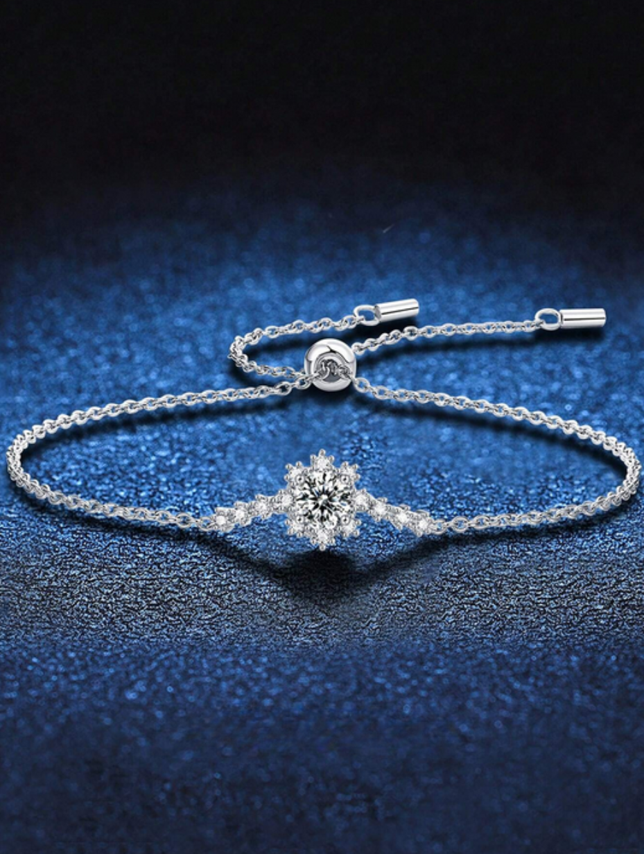 Snowflake Moissanite Bracelet | S925 Sterling Silver