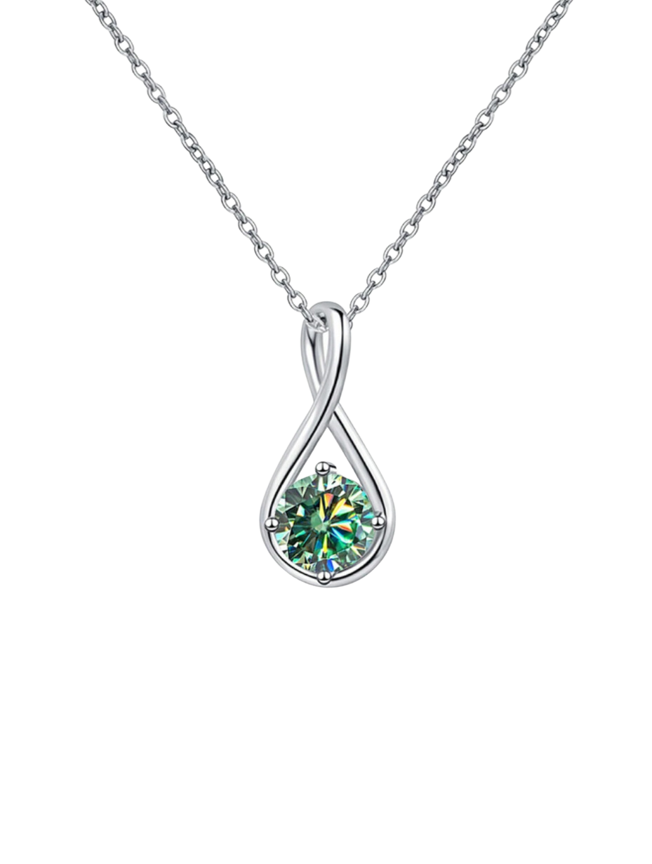 Emerald Elegeance Moissanite Necklace | Fashionable S925 Sterling Silver