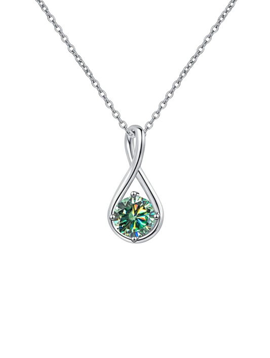 Emerald Elegeance Moissanite Necklace | Fashionable S925 Sterling Silver