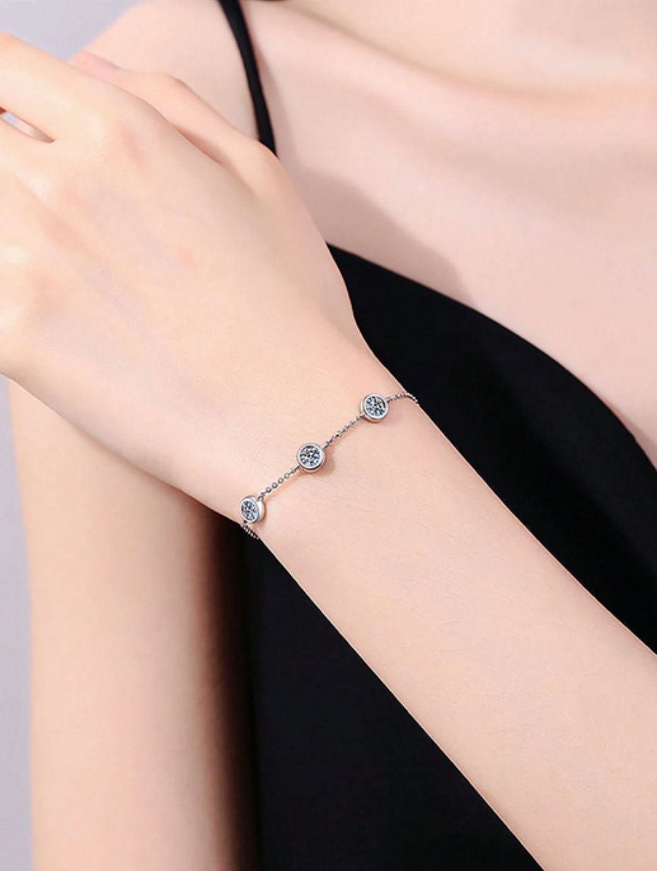 Elegant Moissanite Bracelet | S925 Sterling Silver