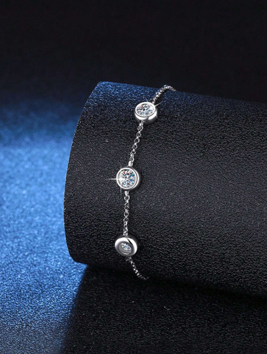 Elegant Moissanite Bracelet | S925 Sterling Silver