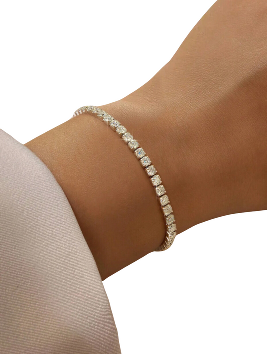 Four-Claw Moissanite Bracelet | S925 Sterling Silver