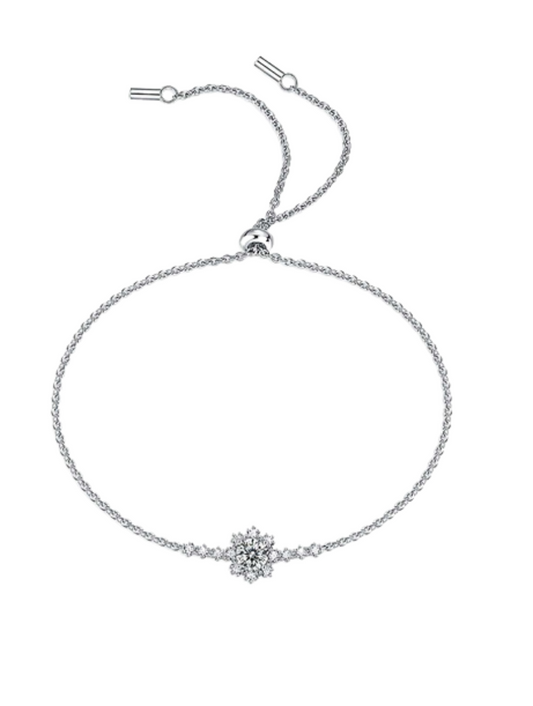 Snowflake Moissanite Bracelet | S925 Sterling Silver