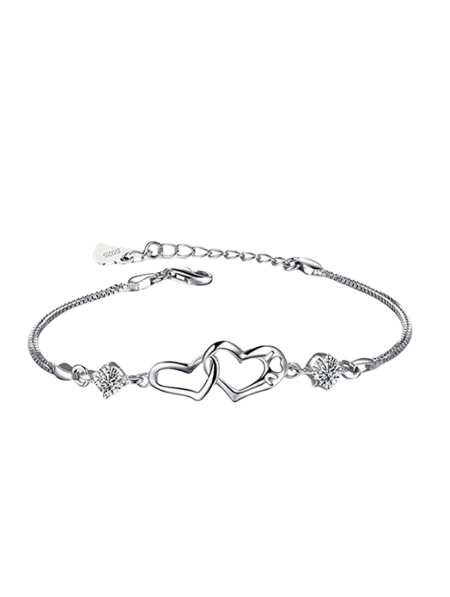 Moissanite Heart Bracelet | S925 Sterling Silver