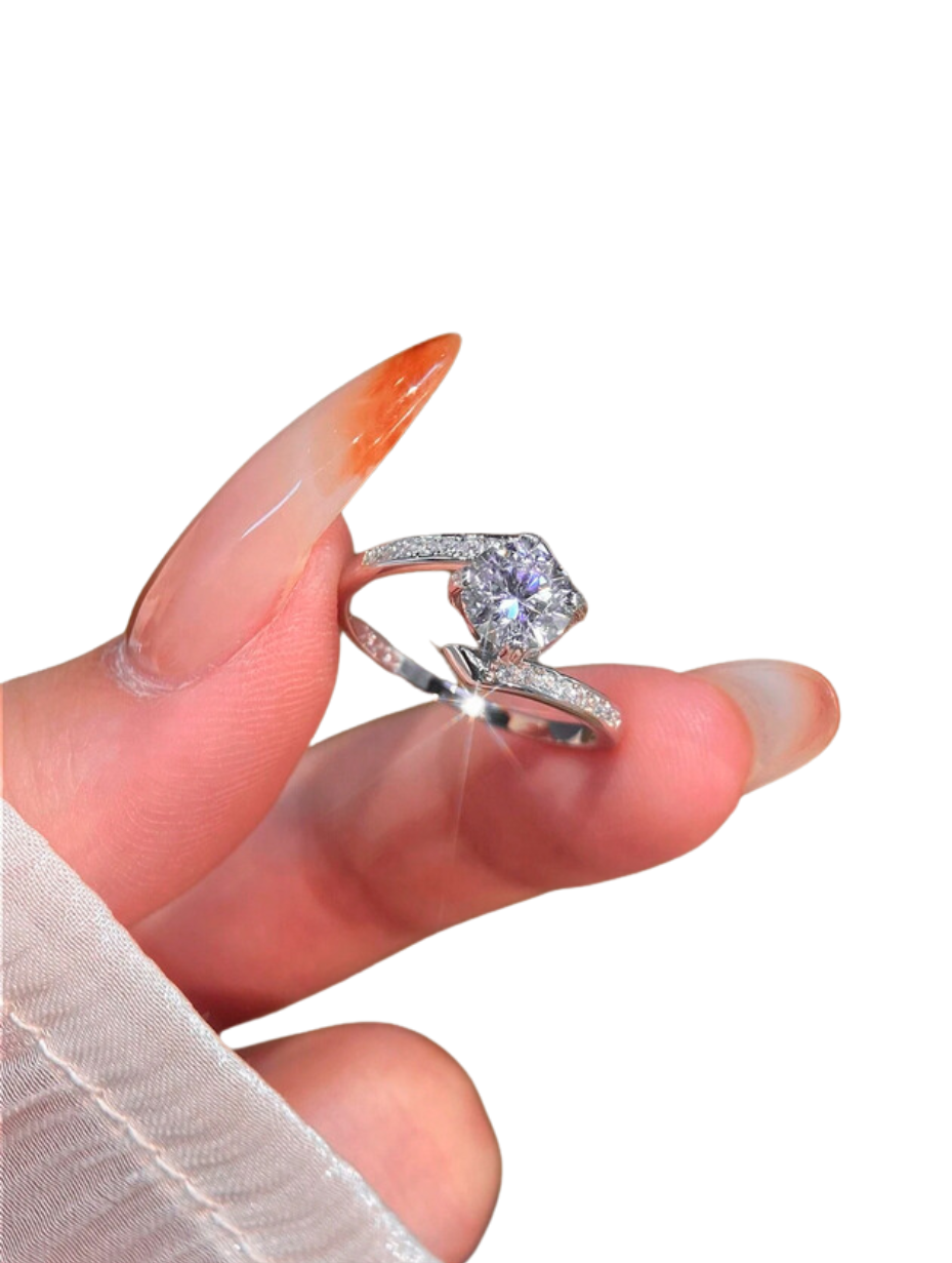 Newsoul Elegant Moissanite Ring | 100% Real Brilliant Cut