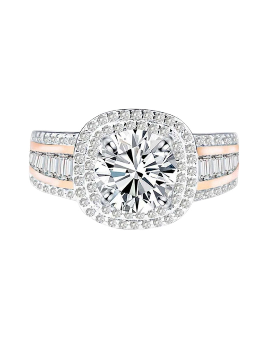 S925 Moissanite Belt Ring | Elegant