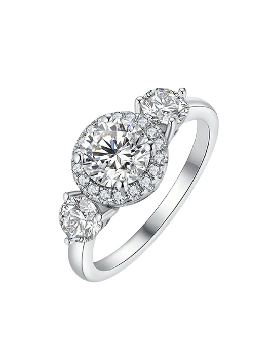 Sparkling Moissanite Ring – S925 Luxury