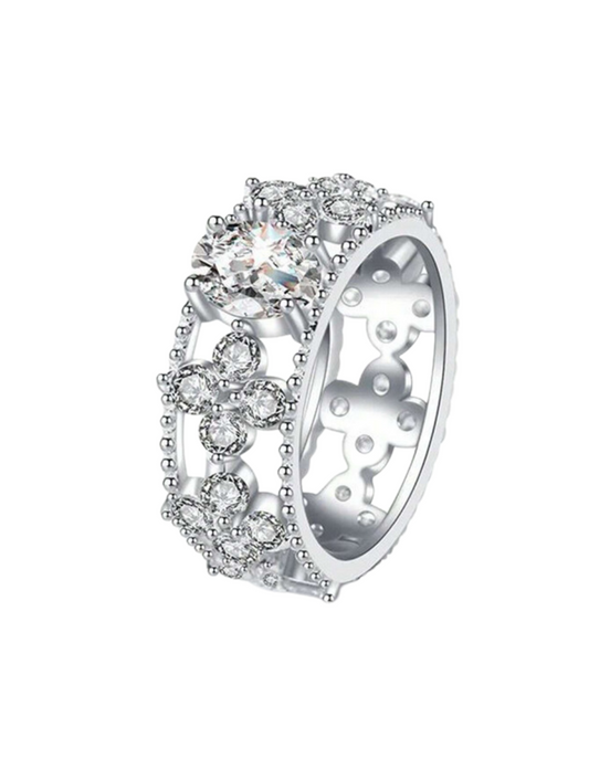 Sakura Moissanite Ring – S925 Silver