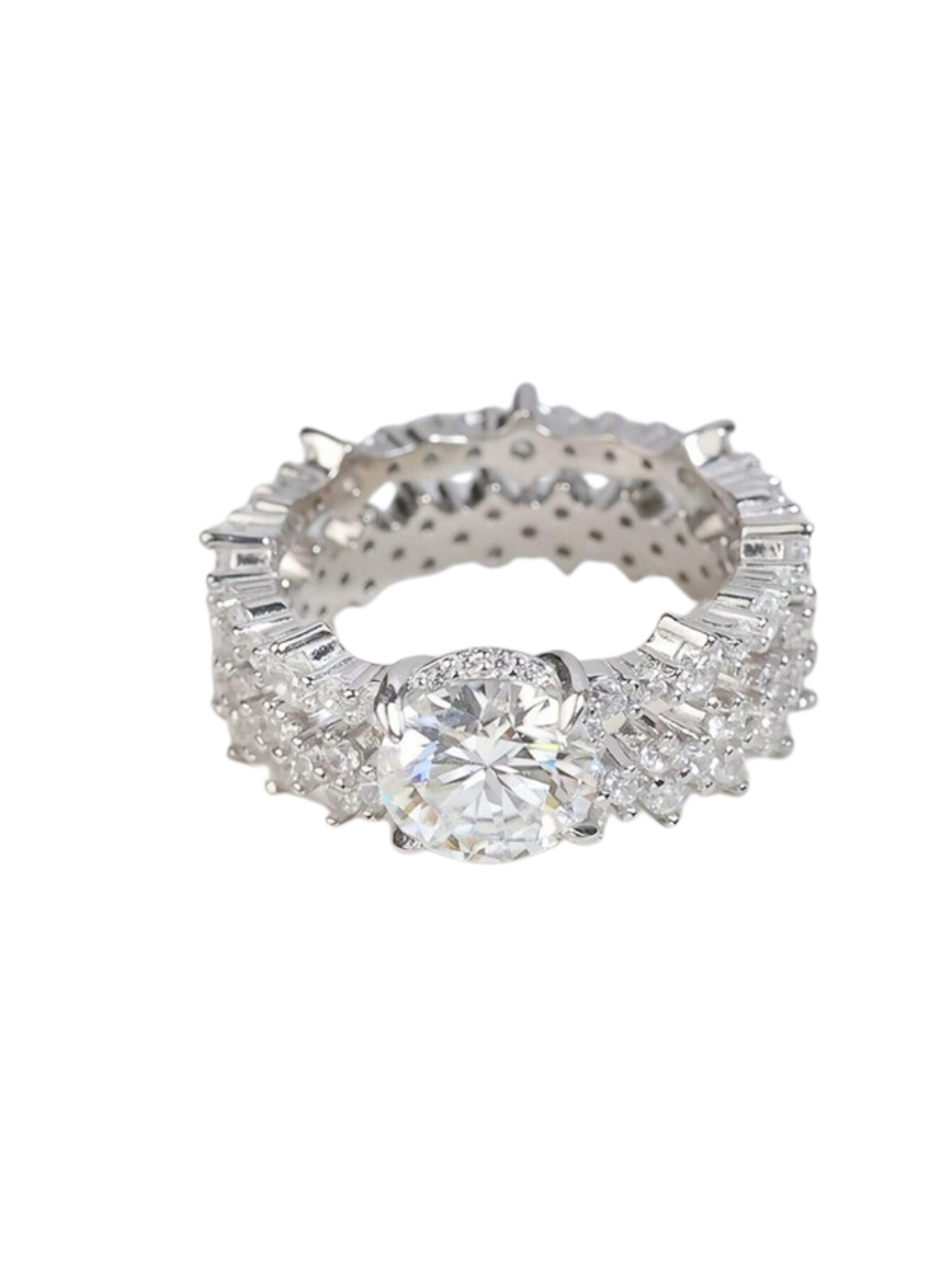 Moissanite Diamond Stackable Band Ring | S925 Silver