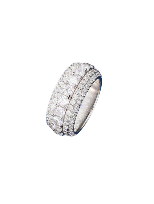 Moissanite Men’s Ring | Gold Plated