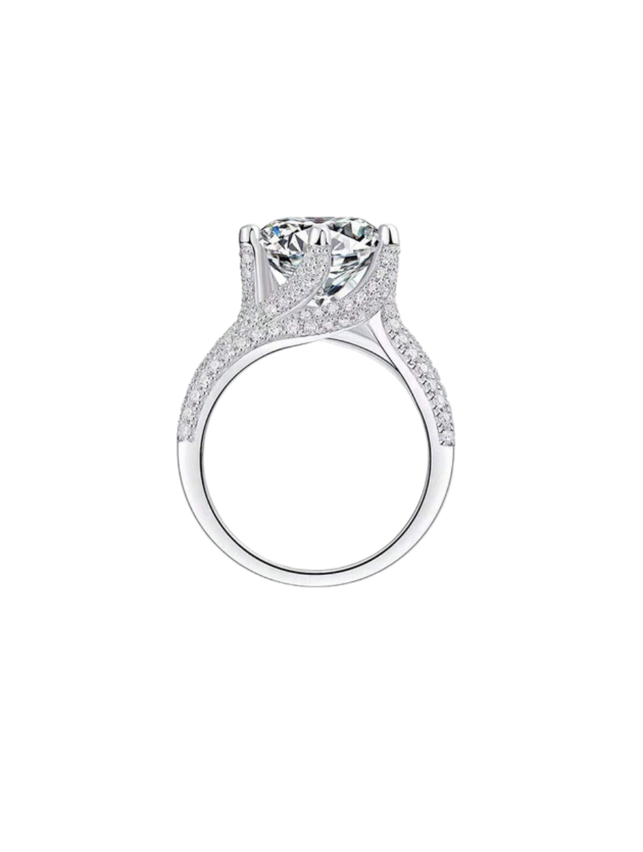 Moissanite 925 Sterling Silver Ring | Luxury Jewelry