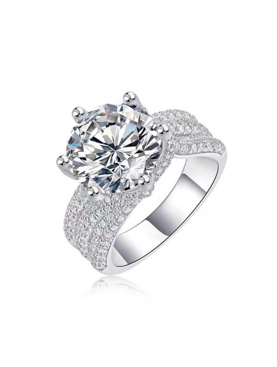 Moissanite 925 Sterling Silver Ring | Luxury Jewelry