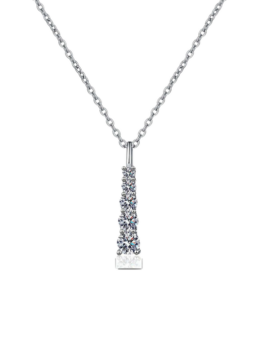 Simple Moissanite Necklace | S925 Sterling Silver Jewelry