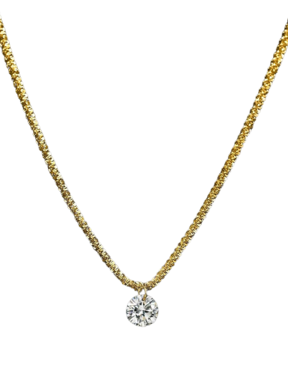 Luxury Glitter Zirconia Pendant Necklace | S925 Sterling Silver