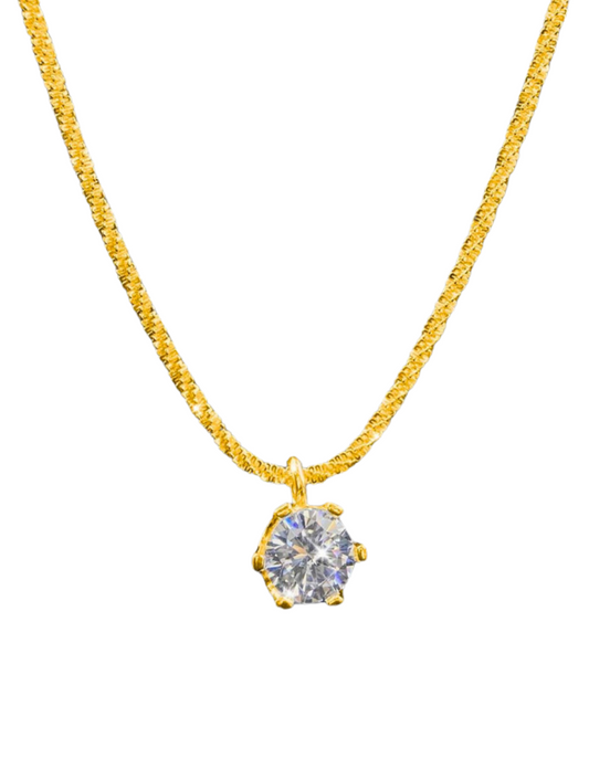 Luxury Glitter Zirconia Pendant Necklace | S925 Sterling Silver