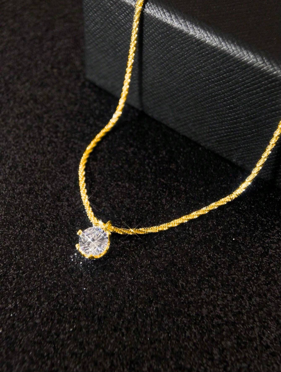 Luxury Glitter Zirconia Pendant Necklace | S925 Sterling Silver