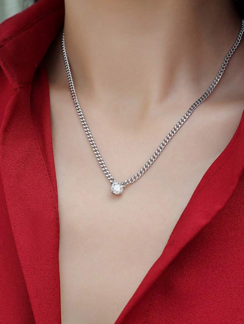 Moissanite Necklace | 925 Silver Hip-Hop Chain