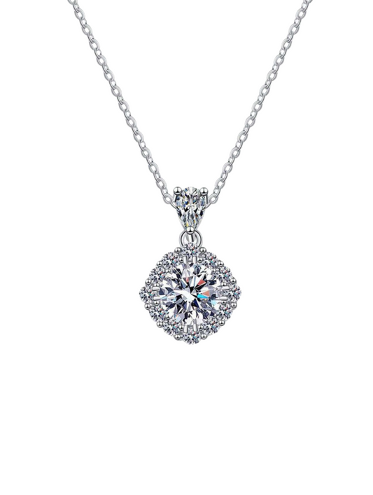 Elegant Moissanite Pendant Necklace | S925 Silver