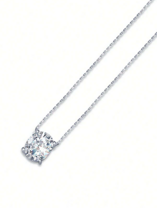 Oval Moissanite Pendant Necklace | S925 Silver