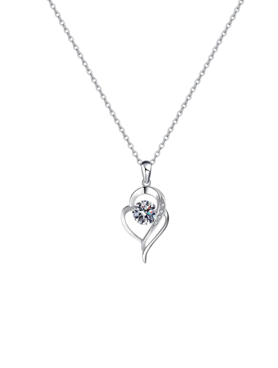 Moissanite Heart Pendant | S925 Silver