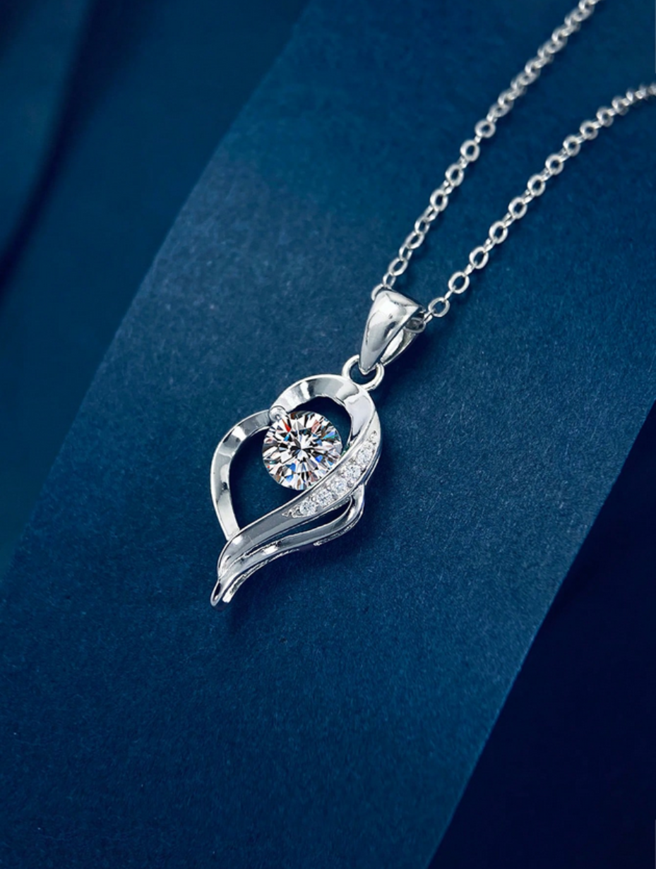 Moissanite Heart Pendant | S925 Silver