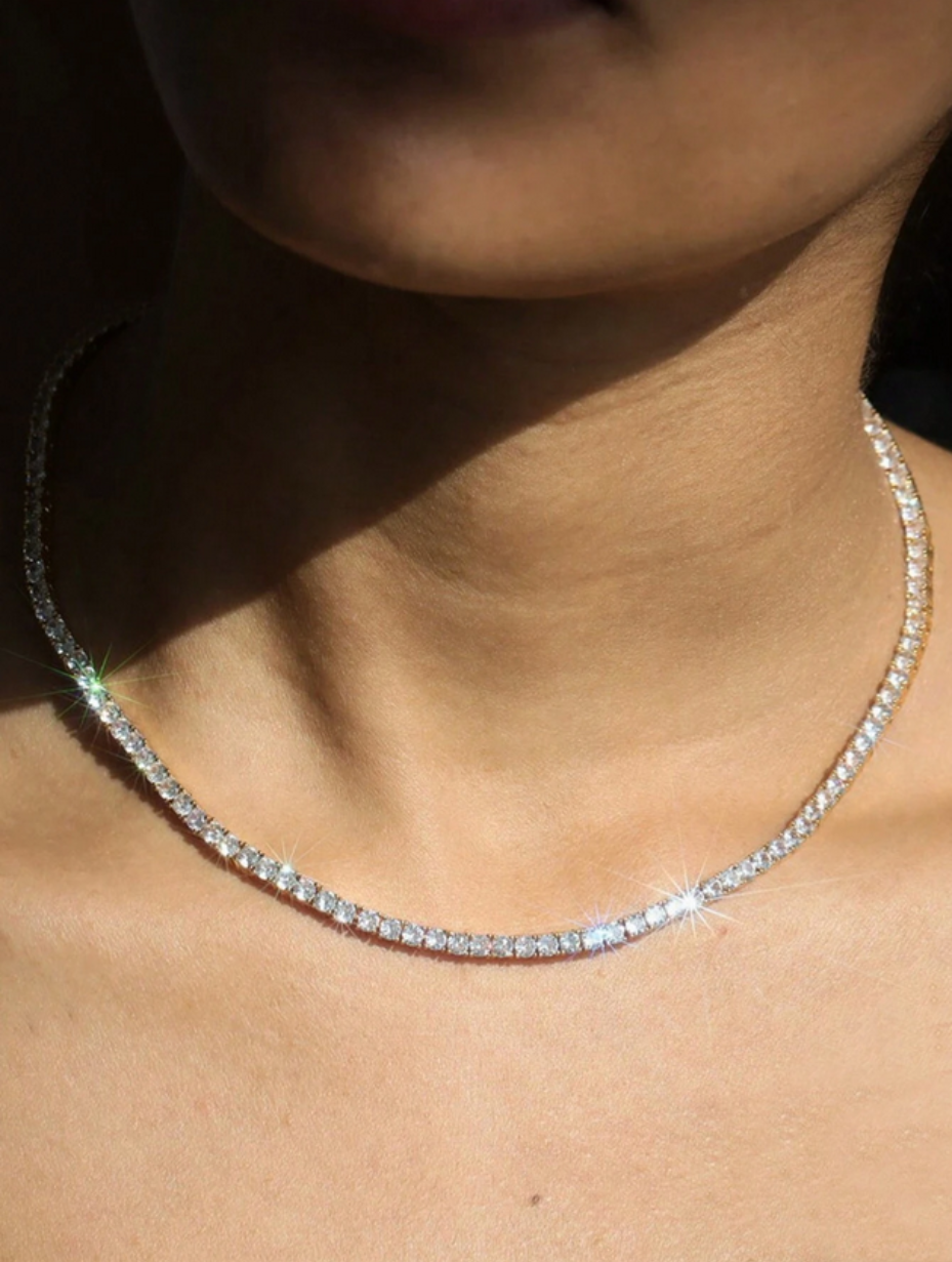 Moissanite Tennis Necklace | S925 Silver