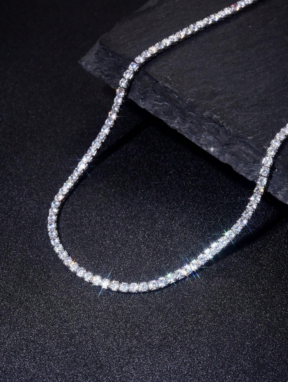 Moissanite Tennis Necklace | S925 Silver