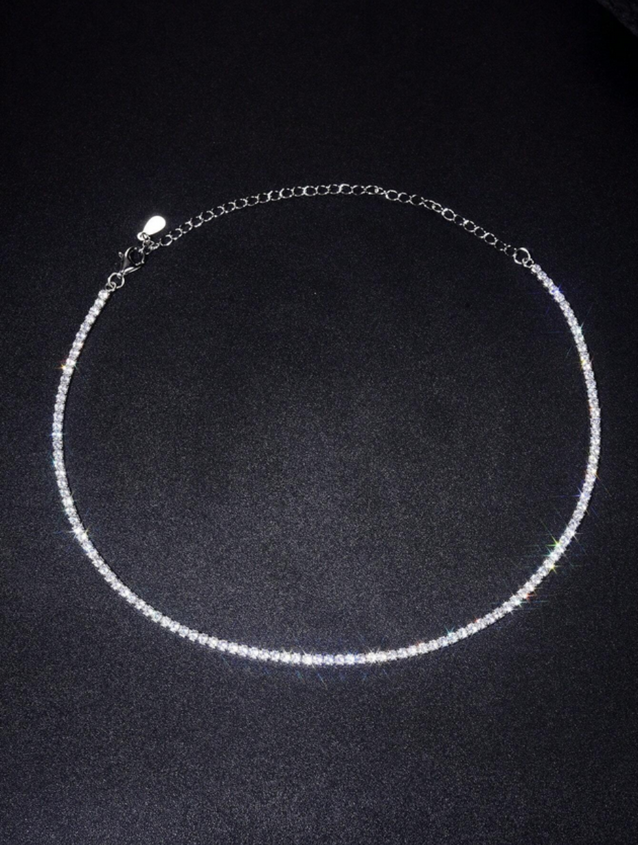 Moissanite Tennis Necklace | S925 Silver