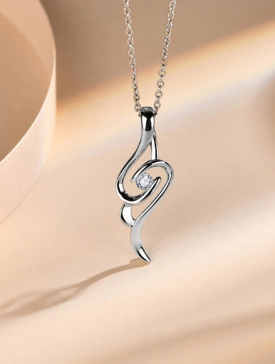 Moissanite Pendant Necklace | Elegant Silver Craftsmanship