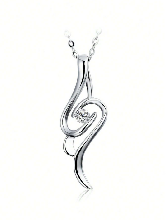 Moissanite Pendant Necklace | Elegant Silver Craftsmanship