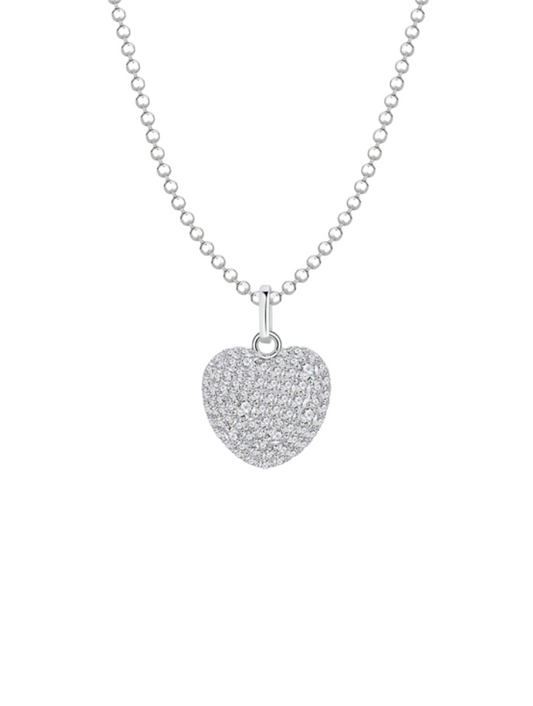 Luxury Heart Pendant Necklace | Sterling Silver Charm