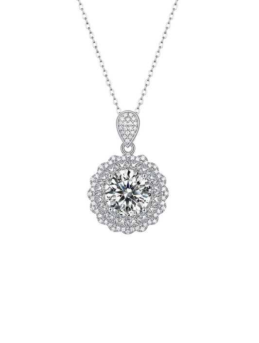 Luxurious Moissanite Necklace | 925 Silver Charm